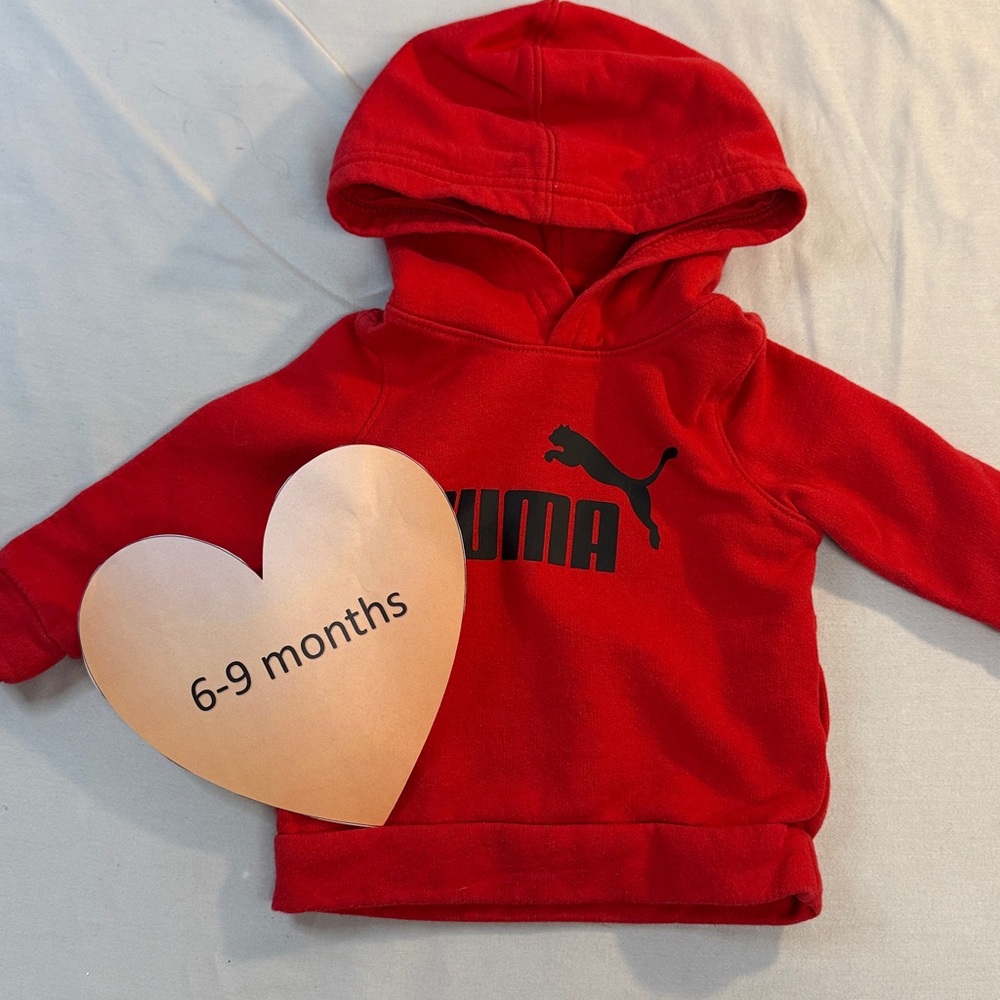 Puma - LIKE NEW - pullover hoodie. Size 6-9 months